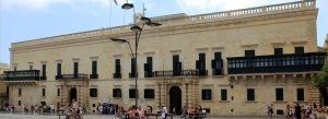 Historic Grand Master's Palace building in Valletta, Malta with classical Baroque architecture