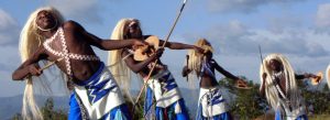 Traditional dancers performing cultural dance at Iby'Iwacu Cultural Village in Rwanda