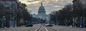 View along Pennsylvania Avenue leading to the United States Capitol in Washington