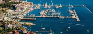 Luxury marina with yachts at Porto Montenegro on the Adriatic coast